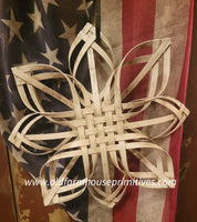 SVCMS-W  Medium Basket Weave Star-White
