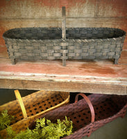 #B-PB Long Black Porch/Centerpiece Basket