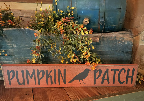 #WH32PP Primitive "Pumpkin Patch" Wood Sign MADE IN THE USA!