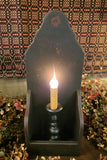 #BR-WHE  "Black" Wooden Box With Electric Candlestick