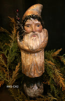 #HS-CH2 Handmade Chalkware Belsnickel by Holly Schmidt
