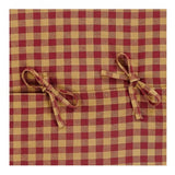 #32168  Burgundy Check Fabric Pillow - 16x16