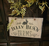 #JBF58 "Jelly Bean Farms" 5In x 8In Sign On Wire