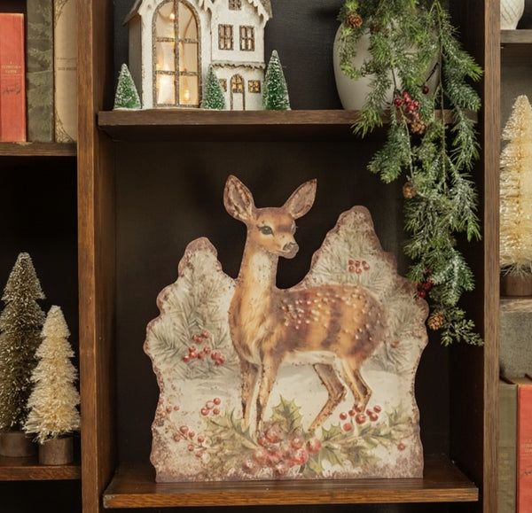 #237625  18In Fawn With Holly Metal Dummy Board