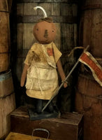 #DAW-BEX Primitive Cloth "BEX" Pumpkin Girl MADE IN THE USA!