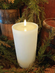 #PDNI2404 Ivory 8x4" Flameless Realistic Melt Pillar Candle