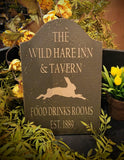 #WHTS Sage Green "Wild Hare Inn" Tavern Style Shelf Sitter Sign