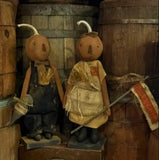 #DAW-BEX Primitive Cloth "BEX" Pumpkin Girl MADE IN THE USA!