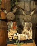 #HRP Primitive "Harper" Bunny With Basket Necklace