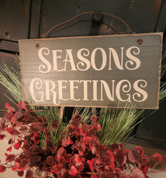 #G510 Beautiful Sage Green "Season's Greetings" Sign