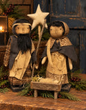 #MJNTV Primitive Mary & Joseph Nativity By Dawn's Attic Treasures