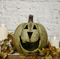 #WS221213 Olive Green Big Mouth Pumpkin - 11 Inch