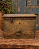#MSBB Primitive Dark Mustard Wood Bread Box