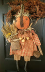 #1CS Primitive "CASSIE" Pumpkin Harvest Girl By MOSES ALLEN COLLECTION