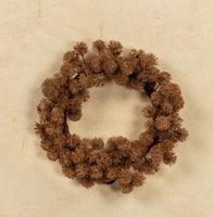 #G233662 Primitive Tan Mini Chestnut Seed 10In Candle Ring
