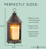 #TL102  Tin Punched Candle Warmer Lantern
