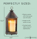 #TL102  Tin Punched Candle Warmer Lantern