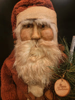 #HSSGSE  Handmade Santa Holding Greens, Sticks, & Elephant