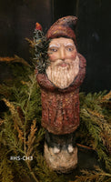 #HS-CH3 Handmade Chalkware Belsnickel by Holly Schmidt