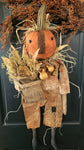 #5EL Primitive "ELMER" Pumpkin Harvest Boy By MOSES ALLEN COLLECTION
