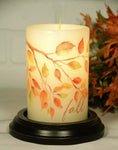 #6VP-ALB/V "Autumn Leaves Branch" - Vanilla 6In Wax Candle Sleeve