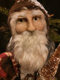 #HSSONS  Handmade Santa Holding Candy Cane, Tree, Snowman Head