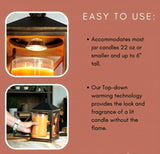 WLESP  Weathered Wooden Candle Warmer Lantern