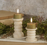 #NY236552  Set of 2 3D Flame Green Tealight Candles