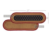 #34064 "Liberty Stars Flag" Jute Stair Tread Oval 8.5x27In