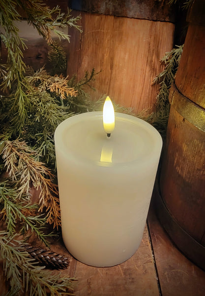#PDNI2401 Ivory 4x3" Flameless Realistic Melt Candle