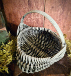 #BT-PB Primitive Distressed "Pewter Blue" Basket MADE IN THE USA!
