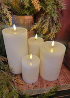 #PDNI2404 Ivory 8x4" Flameless Realistic Melt Pillar Candle