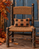 #P407 Handmade Woven Accent Pillow 10x7 Inch