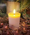 #9PDN  Primitive Caramel 4x2.5" Flameless Realistic Melt Pillar Candle