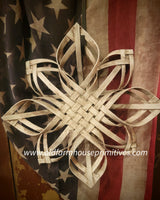 SVCSS-W  Small Basket Weave Star-White