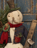 #FRS Primitive "FROSTY" Snowman By Dawn's Attic Treasures