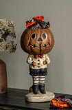 #861142 Pumpkin Boy With Striped Leggings Candy Dish