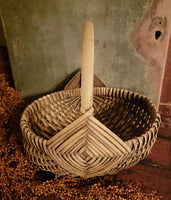 #S4-TPE Primitive Distressed "Taupe" Egg Basket MADE IN THE USA!