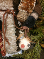 #HSSONS  Handmade Santa Holding Candy Cane, Tree, Snowman Head