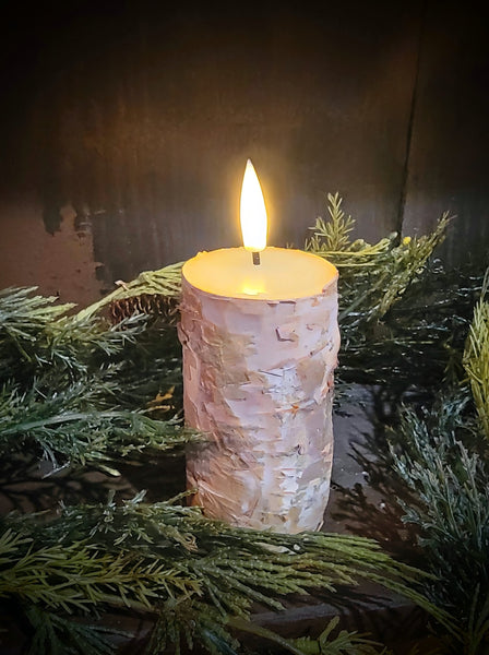 #VBR-GER "Real Bark" 2In x 4In Flameless Votive Candle
