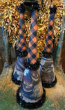 #31HORN "Vintage Halloween Horn" Two Jack O Lanterns