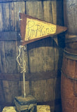 #PMP-FLG Primitive "PUMPKIN" Flag By Dawn's Attic Treasures