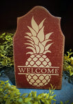 #PACT Colonial Style "Pineapple Welcome" Wood Tavern Sign Shelf Sitter MADE IN THE USA!