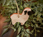 #1033  Redware Mini Sheep Ornament