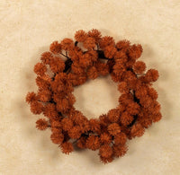 #G233629 Mini Rust Chestnut Seed 10In Candle Ring
