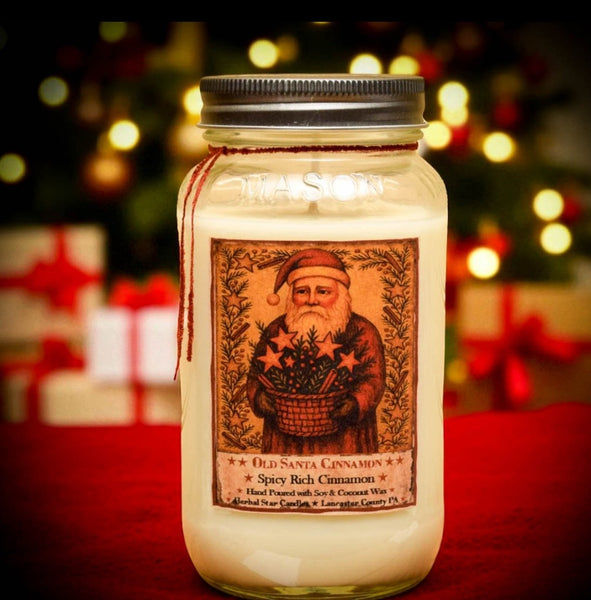 #SCINN24 "Old Santa Cinnamon" 24oz Soy Jar Candle