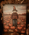 #HGC-1129 "Witch Hat Scarecrow" 8x10 Canvas Print