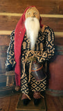 #A270 2026 Signed ARNETT'S Santa With Pottery Jug & Lantern