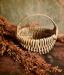 #S1-TPE Primitive Distressed "Taupe" Egg Basket MADE IN THE USA!