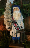 #61HS Primitive Santa With Patriotic Sash By HOLLY SCHMIDT